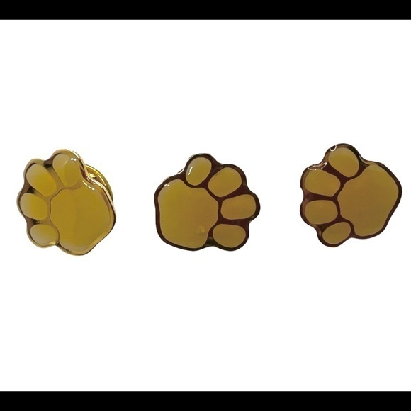 Lot of 3 Enamel Dog Paw Pins .5β Gold Color Lapel Hat Puppy Dog Lover NEW πΆ - Picture 1 of 4